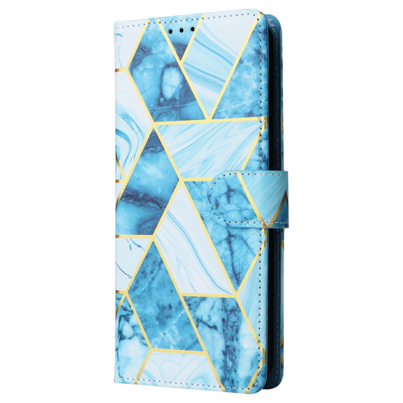 Flip case for Xiaomi Redmi Note 13 Pro 4G / Xiaomi Redmi Note 14S / Xiaomi Poco M6 Pro 4G, Wallet, Marble blue