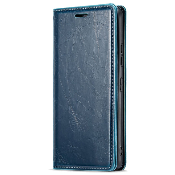 Flip case for Samsung Galaxy S23, ERBORD Waxy Wallet, blue