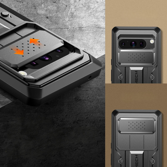 Case for Google Pixel 8 Pro, Tongate MECH Series Clip, black