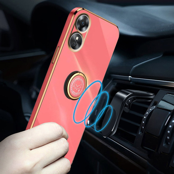 Case for Oppo A17, Electro Ring, red