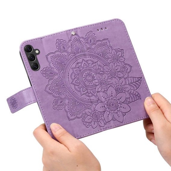 Flip case for Samsung Galaxy A14 4G/5G, Mandala Flower, purple