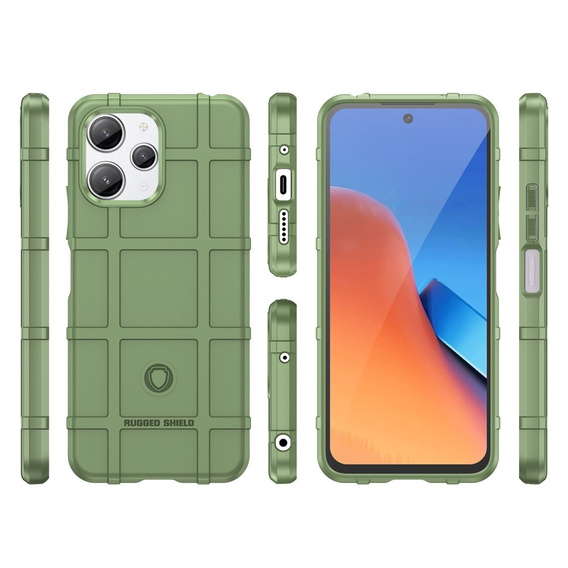 Case for Xiaomi Redmi 12 4G, Rugged Shield, green