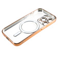 Case for iPhone 14 Pro, Electro MagSafe, gold + Screen Glass