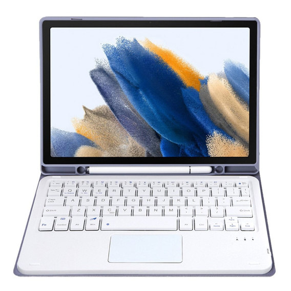 Case + keyboard Samsung Galaxy Tab A8 10.5 X200 / X205, Touchpad, purple