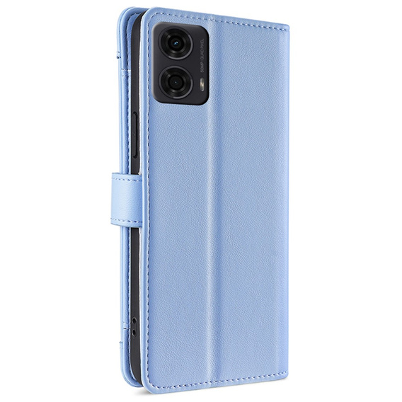 Flip case for Motorola Moto G04 / G24 / G24 Power, Wallet Zipper Pocket, blue