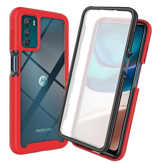 Case for Motorola Moto G42 4G, Shockproof, with film, red