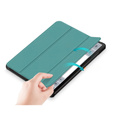 Case for Samsung Galaxy Tab S9 Plus, Smartcase with stylus space, green