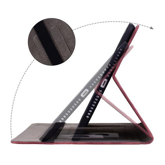 Flap case for Lenovo Tab P12, flower, red