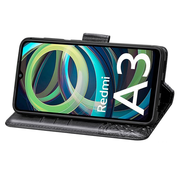 Flip case for Xiaomi Redmi A3, Butterfly, black
