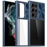 Case for Samsung Galaxy S22 Ultra, Slide Camera, blue