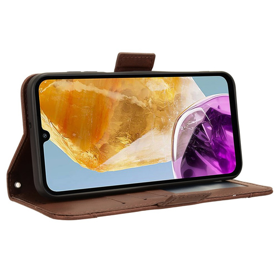 Flip case for Samsung Galaxy M15 5G, Card Slot, brown