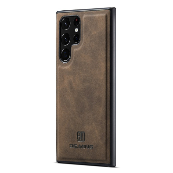 Case for Samsung Galaxy S23 Ultra, DG.MING 2in1, brown