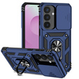 Armoured case with stand and lens cover for Samsung Galaxy S26, blue