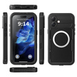 IP68 Waterproof Case for iPhone 16 Plus, SHELLBOX MagSafe, black