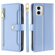 Flip case for Motorola Moto G73 5G, Wallet Zipper Pocket, blue