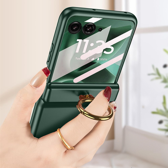 Case with stand and hinge protection for Motorola Razr 60 Ultra 5G