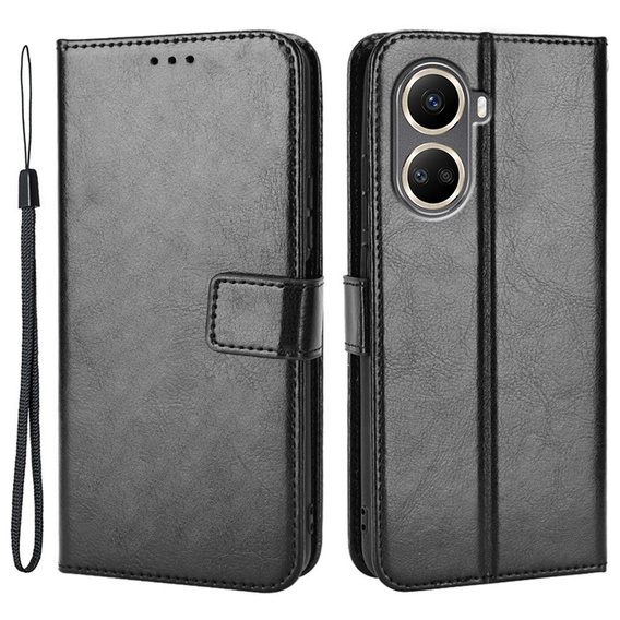 Flip case for Huawei Nova 10 SE, Crazy Horse Wallet, black