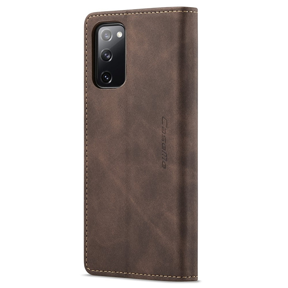 CASEME case for Samsung Galaxy S20 FE, Leather Wallet Case, brown