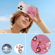 Case for iPhone 16 Pro, Glitter Flower, pink rose gold