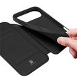 Dux Ducis case for iPhone Air, Skin Pro, with flap, with card slot, black