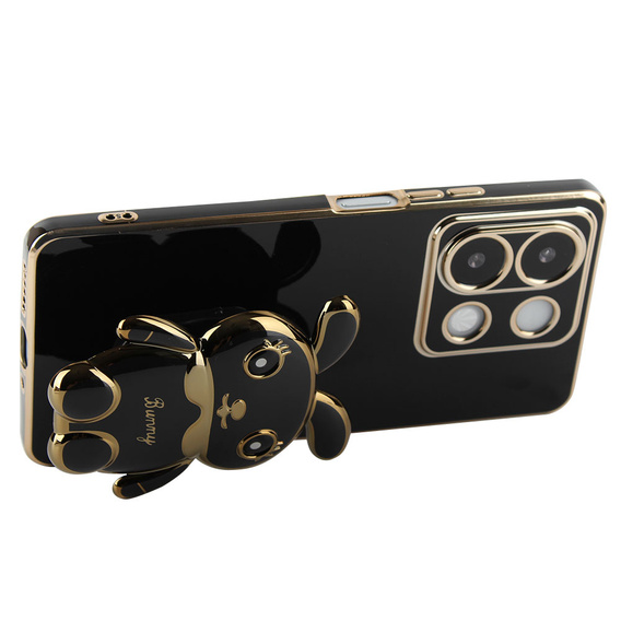 Case for Xiaomi Redmi Note 13 5G, Rabbit, black + 9H Tempered Glass