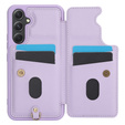 Case for Samsung Galaxy S23 FE, Leather Flower Card Slot, purple