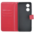 Flip case for Oppo A58 4G, Crazy Horse Wallet, red