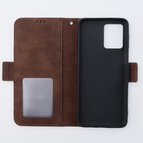 Flip case for Motorola Moto G54 5G, Card Slot, brown