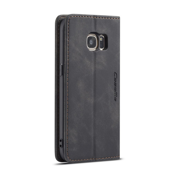 CASEME case for Samsung Galaxy S7, Leather Wallet Case, black