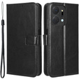 Flip case for Honor X7a 5G, Crazy Horse Wallet, black