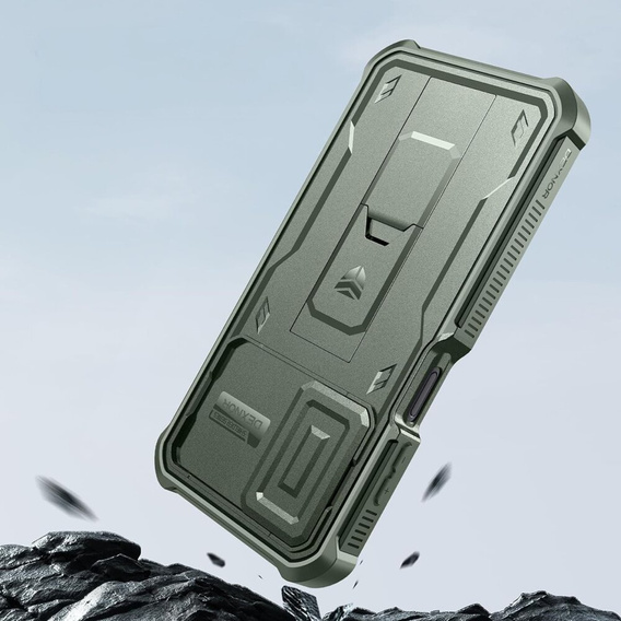 Armored case for Samsung Galaxy A15, Dexnor Full Body (Two Frames), green
