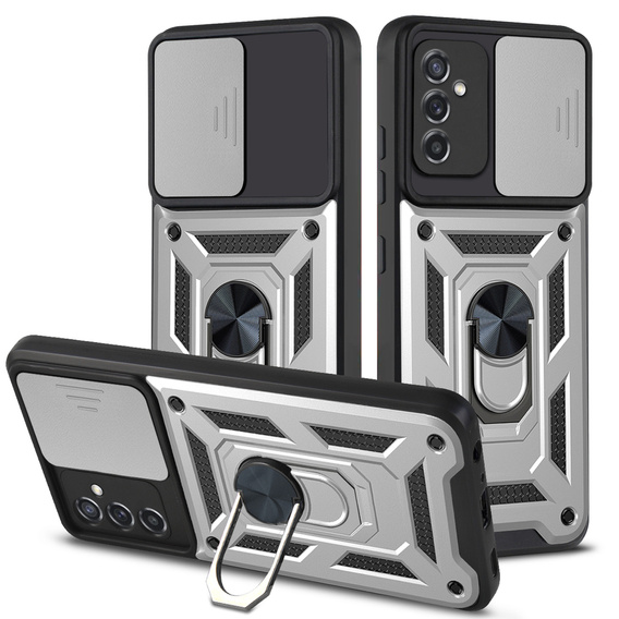 Case for Samsung Galaxy M52 5G, CamShield Slide, silver