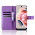 Flip case for Xiaomi Redmi Note 12 4G, Wallet Smart Magnet, purple