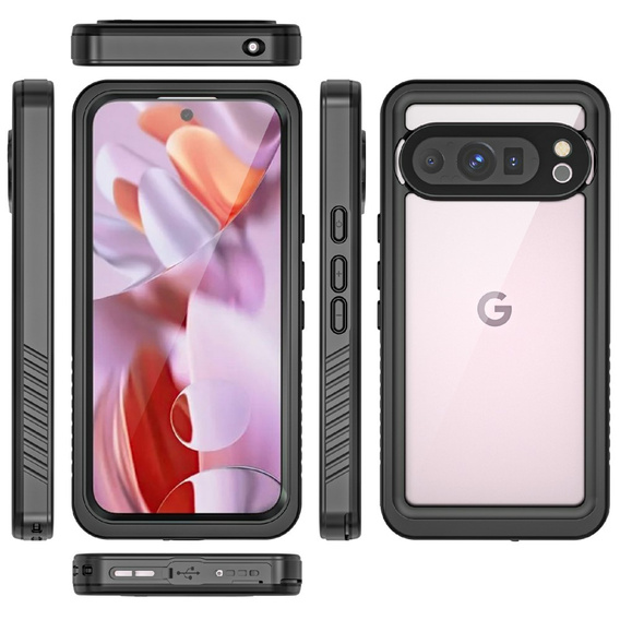 IP68 Waterproof Case for Google Pixel 9 Pro, Redpepper, black