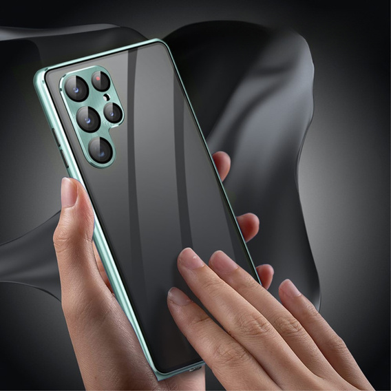 Case for Samsung Galaxy S22 Ultra, Magnetic Dual Glass, green