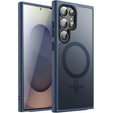 Case for Samsung Galaxy S25 Ultra, for MagSafe, ERBORD Matt Case, blue + Screen Glass