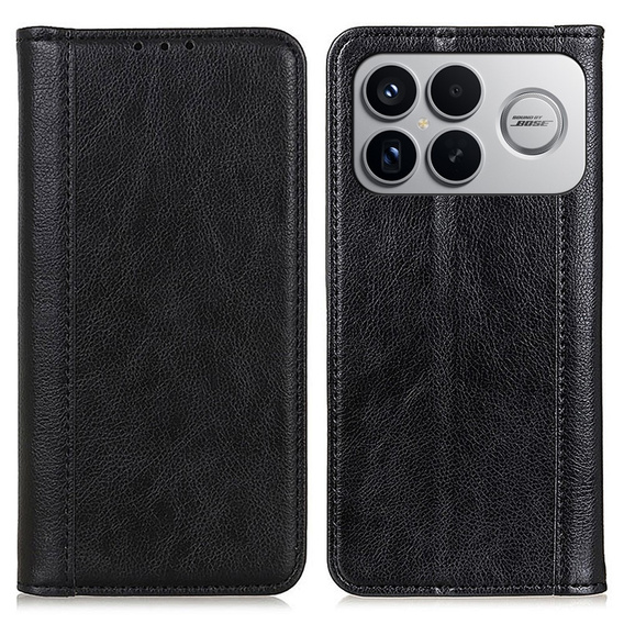 Split Leather Flip Case for Xiaomi Poco F8 Ultra