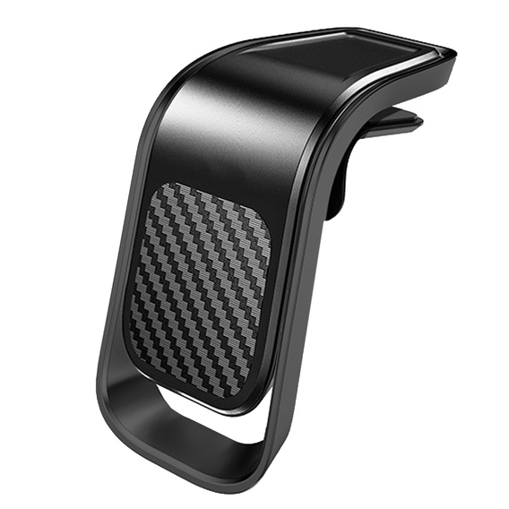 ERBORD Magnetic Car Holder for Phone on Windshield Grille, black carbon