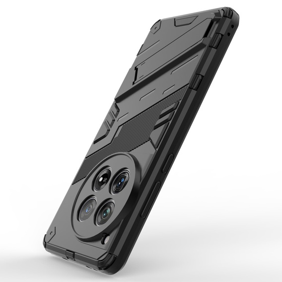 Case for OnePlus 12 5G, Military kickstand, black