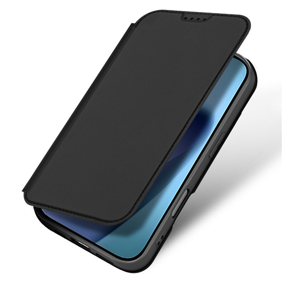 Dux Ducis case for iPhone 17, Skin Pro, with flap, with card slot, black