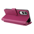 Crossbody Leather Wallet flip case for Samsung Galaxy S25 Edge, maroon