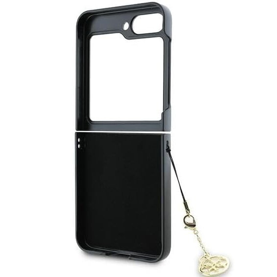 GUESS Case for Samsung Galaxy Z Flip7 FE / Z Flip6, 4G Charms Collection Hardcase, brown
