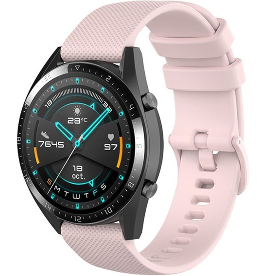 Silicone strap for Huawei Watch GT Runner / GT 3 46mm, Rose Pink