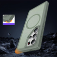 Case with frame for Samsung Galaxy S24 Ultra, for MagSafe, green