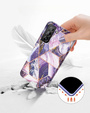 Case for Samsung Galaxy S22, Suritch Full Body Marble, purple
