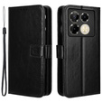 Flip case for Infinix Note 40 Pro, Crazy Horse Wallet, black
