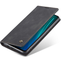 CASEME case for Xiaomi Redmi Note 8 Pro, Leather Wallet Case, black
