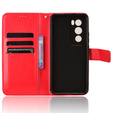 Flip case for Oppo Reno 12 Pro, Crazy Horse Wallet, red