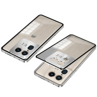 1 x Case for Motorola Edge 50 Ultra, Frame Case, silver