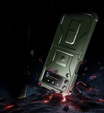 Armored Case for Samsung Galaxy Z Flip 4 5G, Dexnor Clip Holder, green